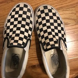 checkered slip on vans